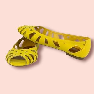 2/$15 Arizona Jaden ballet flats yellow